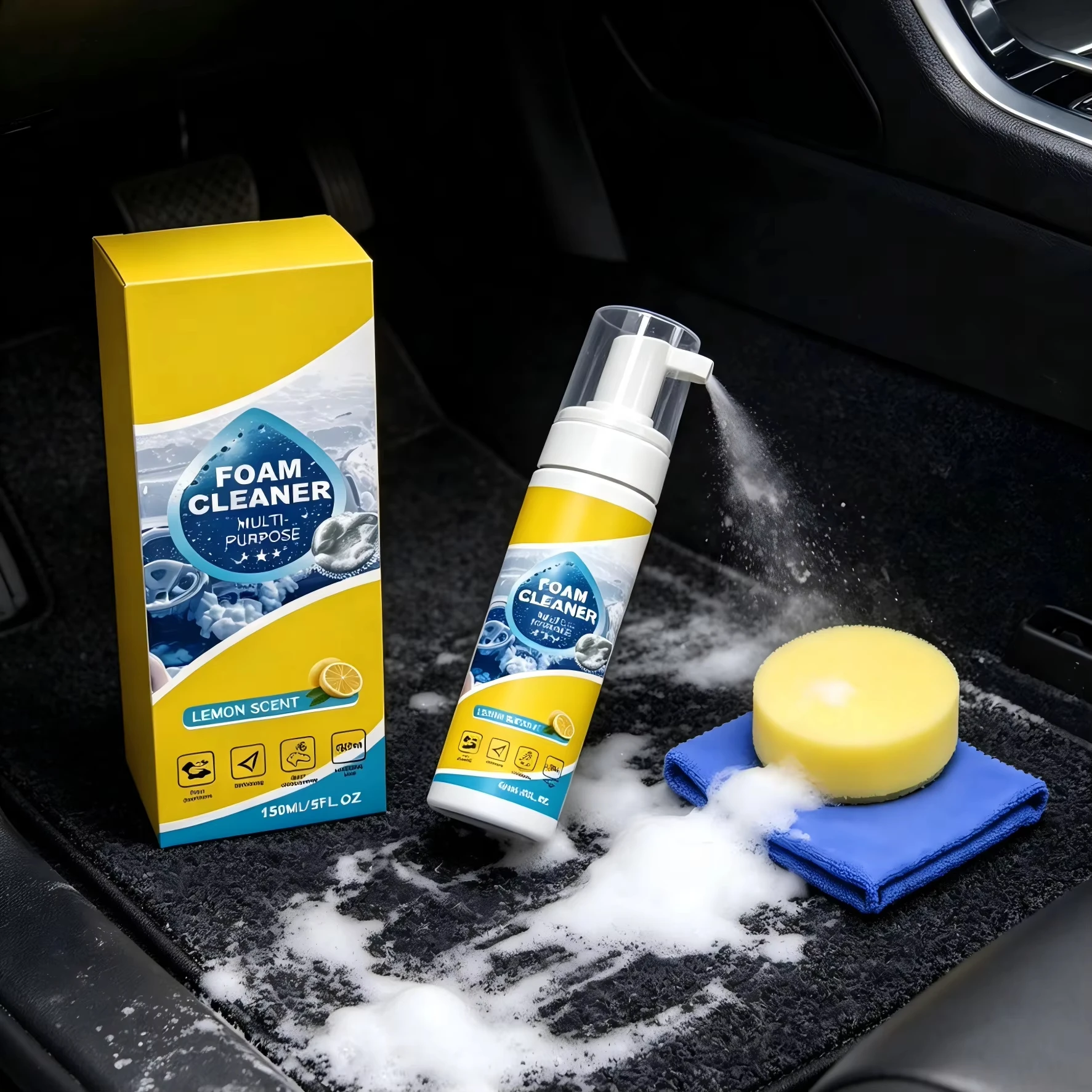 ชุดทำความสะอาดภายในรถยนต์แบบโฟ - Leather Cleaner Interior บทวิจารณ์และราคา