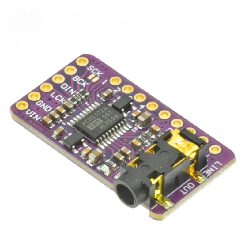 PCM5102 محول صوت ستيريو رقمي إلى تناظري DAC لوحة فك التشفير I2S IIS متحكم صغير، وحدة صوت