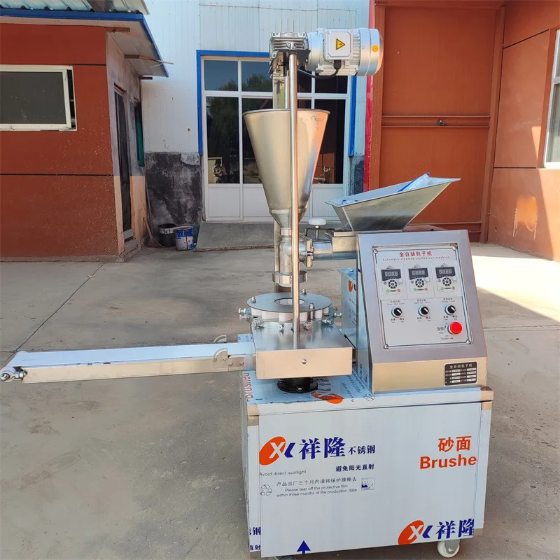 High Efficiency Automatic Steamed Bun Making Machine Commercial Baozi Momo Maker Single Hopper Automatic Baozi Machine