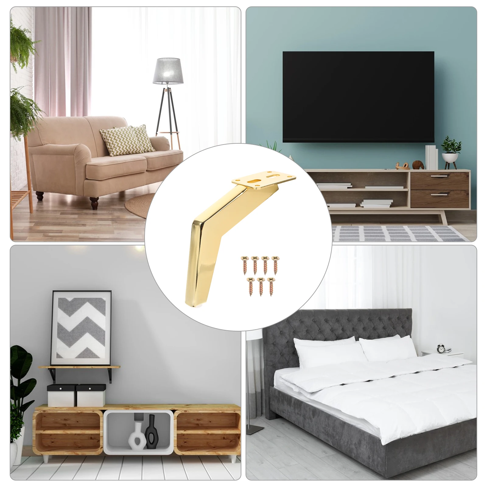 

Heavy Duty Iron niture Legs Replacement Hardware Foot Accessories Adjustable Sofa Bed Cabinet Support Feet High Load Capacity