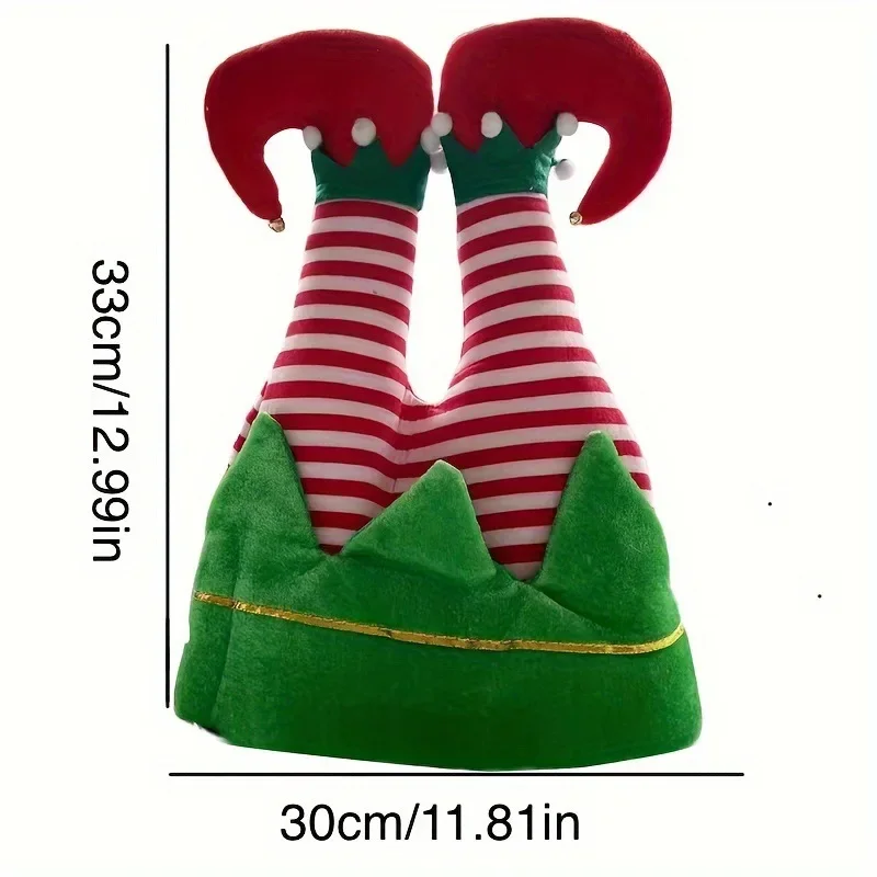 New Adult Christmas Party Funny Christmas Hat Old Man Elf Clown Pants Cap Christmas Party Cosplay Costumes Accessories