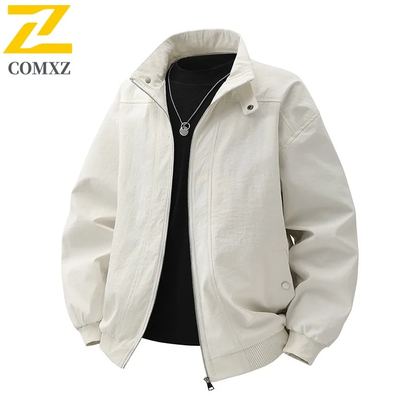 

COMXZ Windproof Jacket 2025 High Quality Lightweight Outdoor Travel Hiking Trench Coat Breathable Work Chaqueta Men'S Clothing