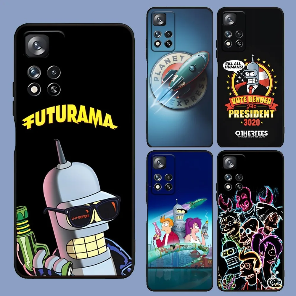 Cartoon F-Futurama Robot Bender Phone Case For Samsung Galaxy A13,A21s,A22,A31,A32,A52,A53,A71,A80,A91 Soft Black Cover