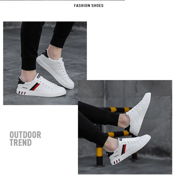 Herren-Herbst-Freizeitsneaker, Skate-Schuhe mit Streifendesign, Bieten Guten Komfort, Atmungsaktiv und Bequem – Detail 10