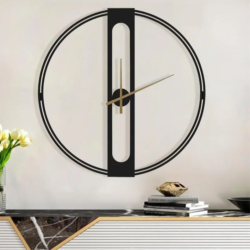 Minimalist Gold Wall Clocks Luxury Metal Large Modern Watch Mechanism Living Room Clocks Silent Ironwork Clock Wall Decoration