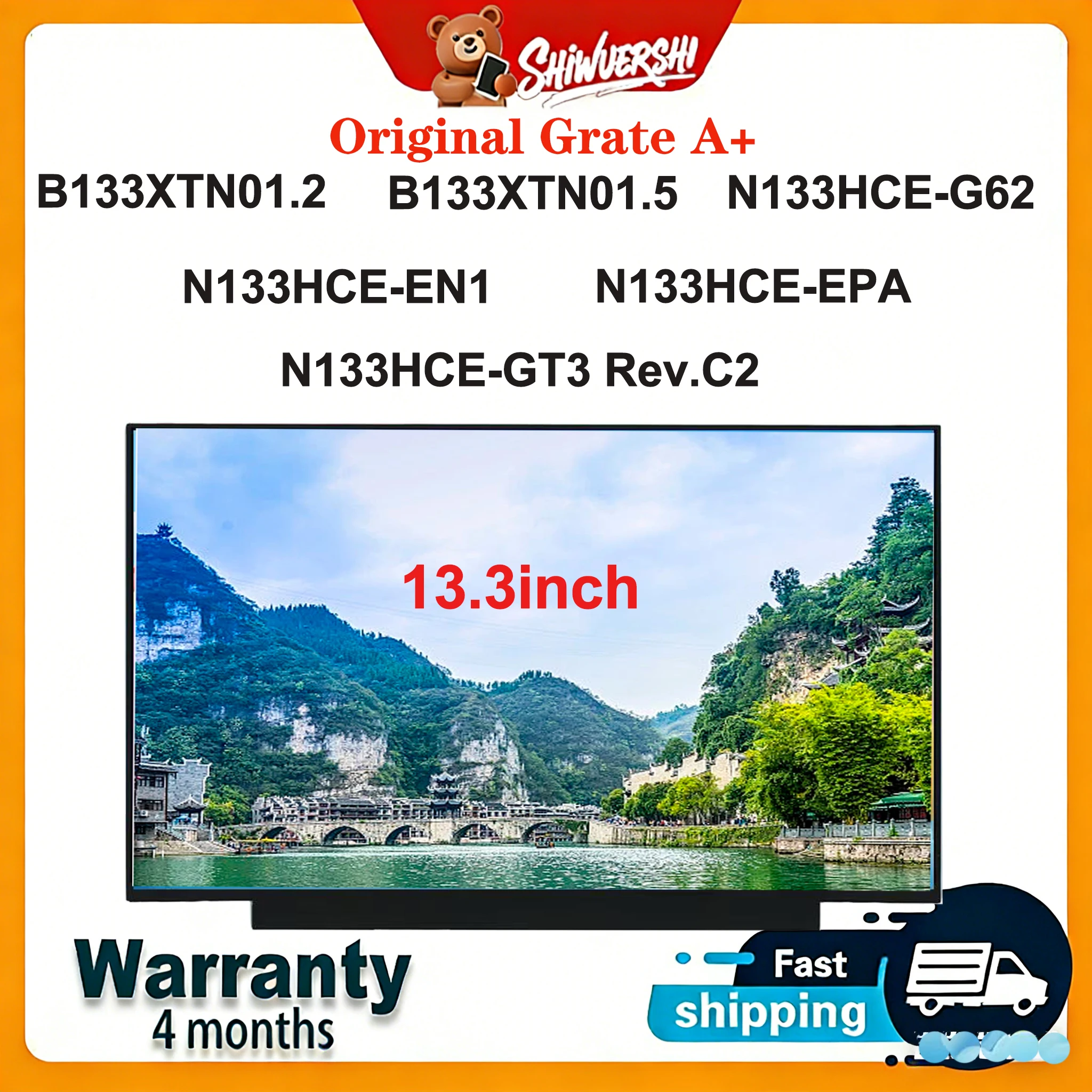 

Оригинальный новый тонкий ЖК-дисплей для ноутбука A+ 13,3 дюйма B133XTN01.2 B133XTN01.5 N133HCE-G62 N133HCE-EN1 N133HCE-EPA N133HCE-GT3 Rev.C2