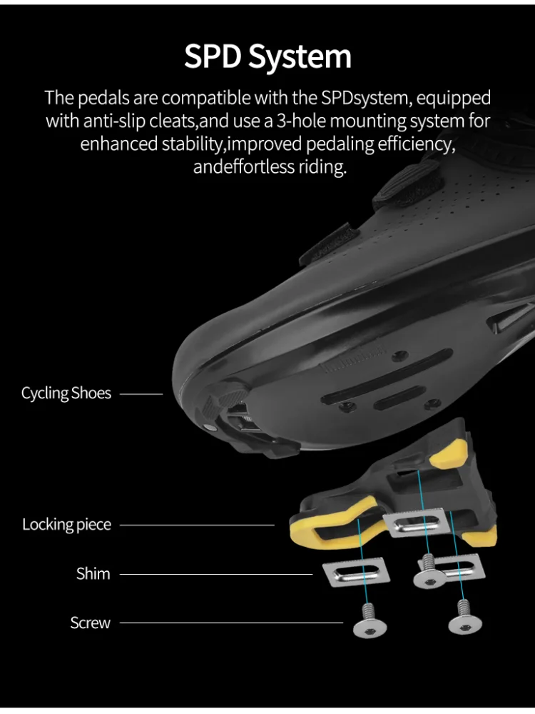 AliExpress MEROCA Road Bicycle Lock Pedals For Shimano SPD With Lock Plate Ultra-light 3 Bearing Carbon Fiber Road Bike Lock Pedals Cycling Parts