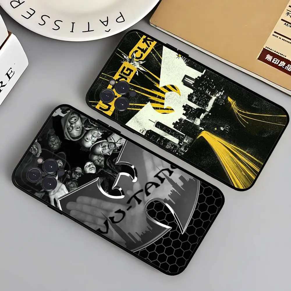Funda de teléfono suave negra clásica Hip-Hop Band W-Wu T-Tang para IPhone 16 15 14 13 11 12 17 Pro Max Mini Plus