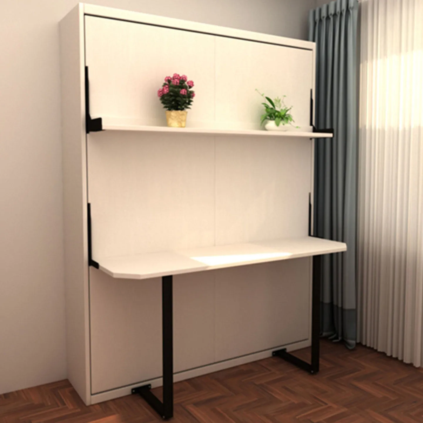 Multifunctional invisible bed Hardware accessories Double-layer table Invisible wall bed Electric with desk Hidden folding