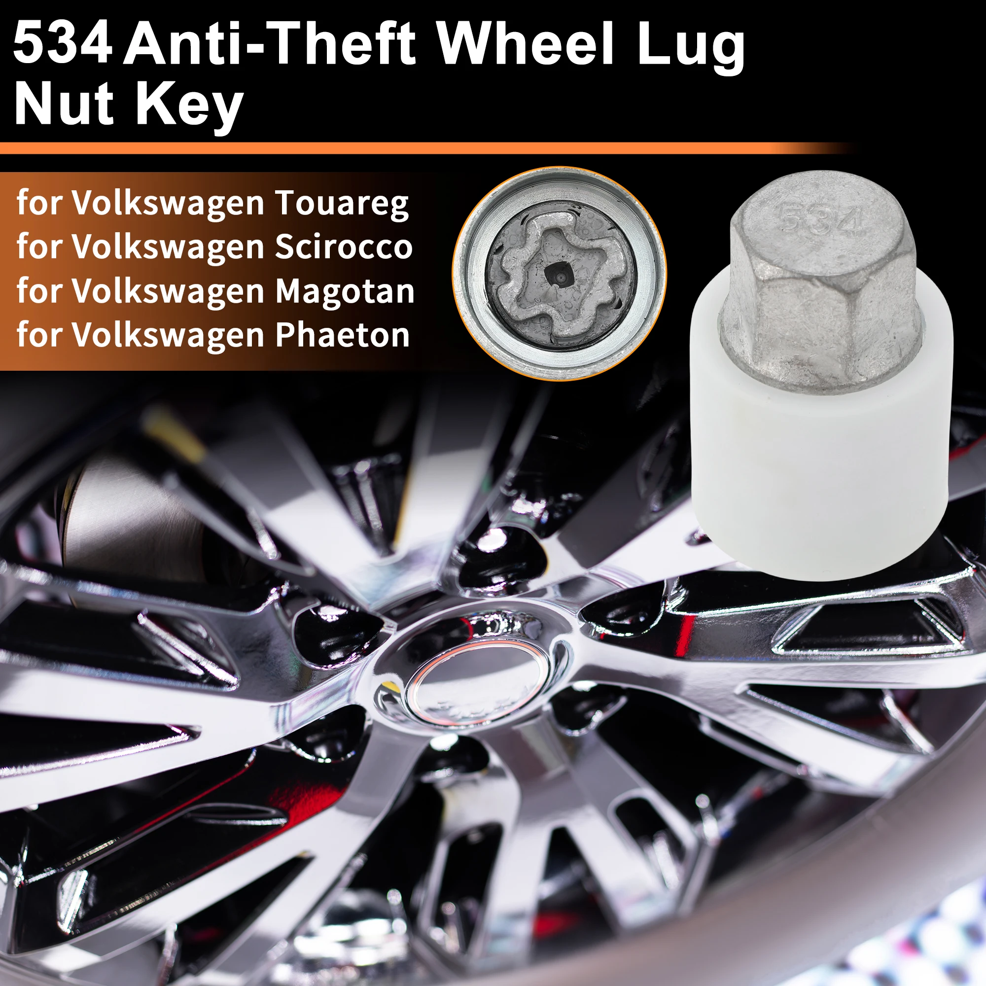 

UXCELL # Стопорная гайка колеса 534 для Volkswagen Touareg, стопорная гайка, гнездо ключа