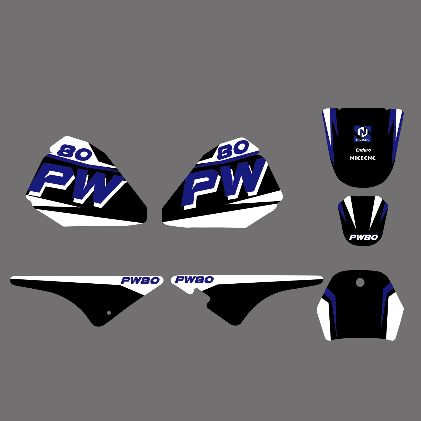 

NICECNC For Yamaha PW80 PW 80 All Years Dirt Bike Motocross Graphics Background Decal Stickers Kit Customize Decoration