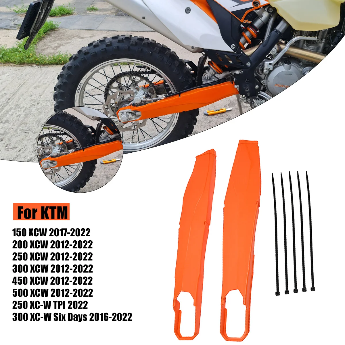 Neuer Schwingenschutz für KTM XCW XCFW EXC EXCF TPI Six Days 150-500 2012-2022 Motorrad-Schwingenschutzteile