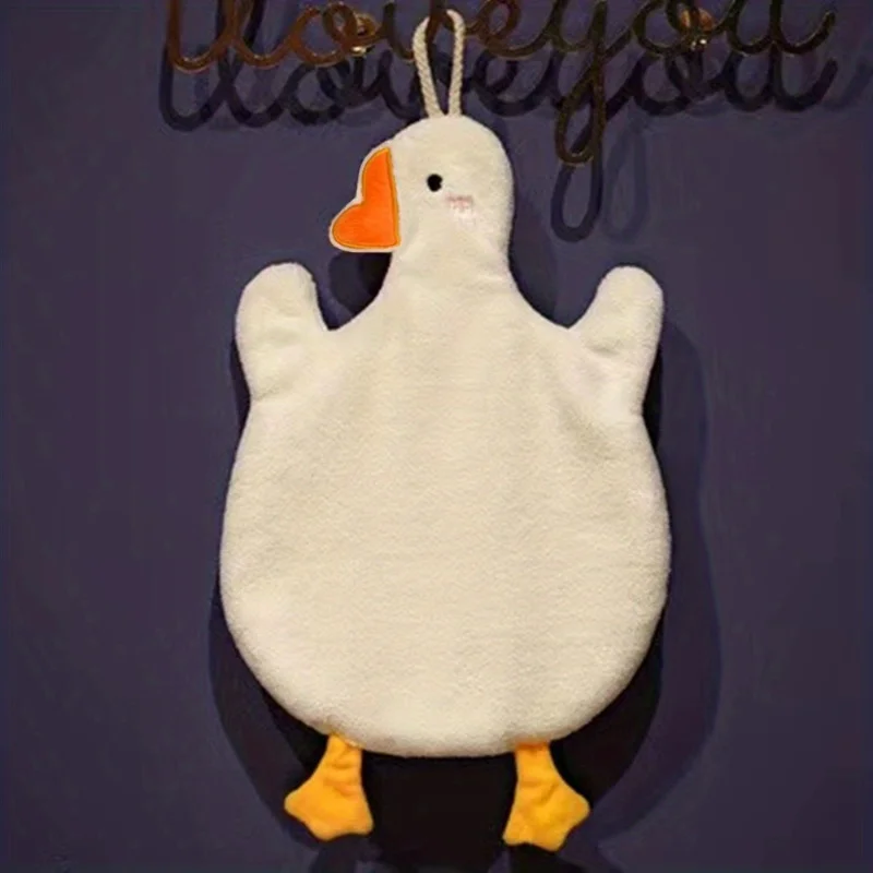 2pcs Big Goose Hand Towels Can Be Hung as Kitchen and Household Cloths, Absorbent Towels, Bathroom Handkerchiefs view 6