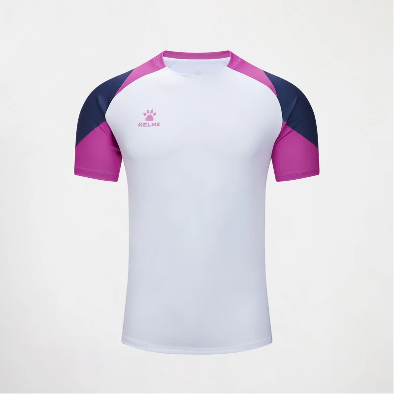 Kelme Heren Voetbal Gym Korte Mouwen Hardlopen Vocht Wicking Ronde Hals T-Shirt Training Gym Sport Shirt Tops