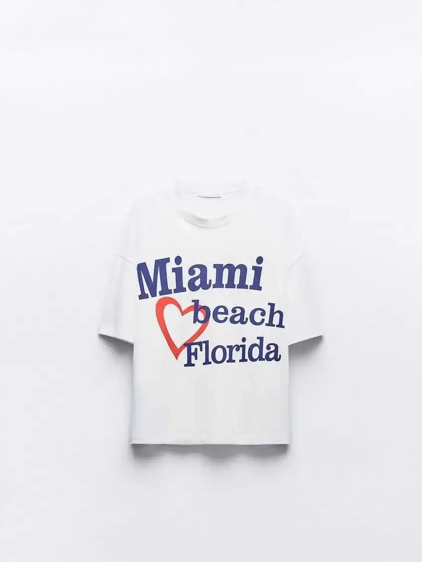 Sommer 2025, lockere Passform, Baumwolle, T-Shirt für Damen, Street Sle, bedruckt, ort Sve, Top, Neuankömmling, lässig, kreatives Design