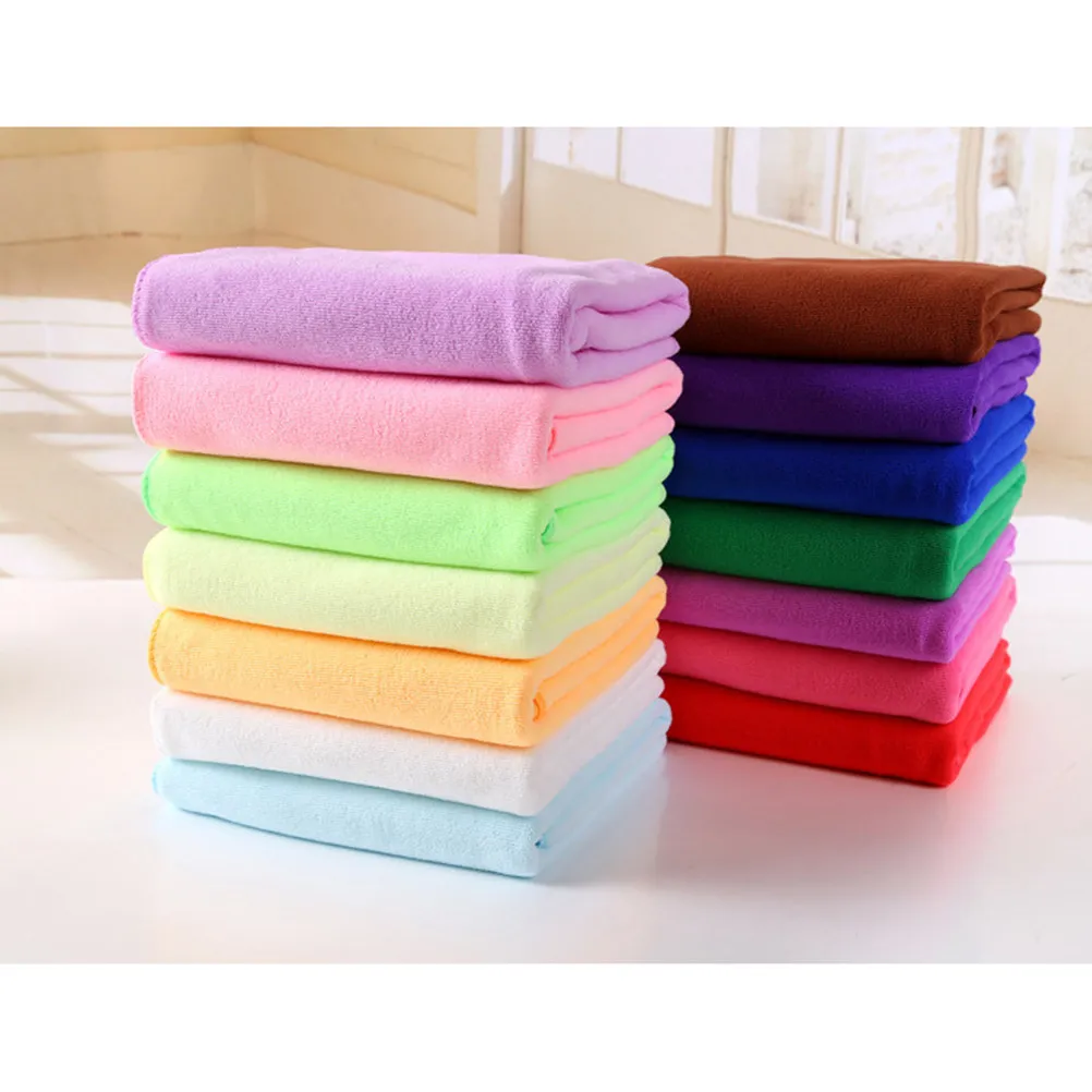 Skin-Friendly Microfiber Towel Extra -Dry Super Absorbent Versatile Use Bath Face Hair Car Floor Table 30x70cm Light