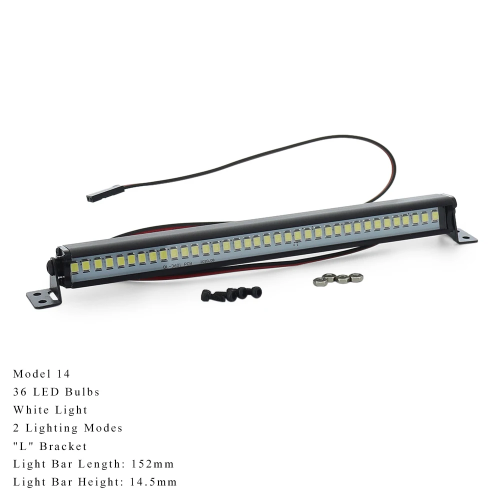 4.8-7.4V Dak Lamp Wit/Kleurrijke Led Licht Bar Voor Rc Crawler Auto X Maxx TRX4 Bronco 2021 SCX10 Capra RBX10 D90 Wpl C24