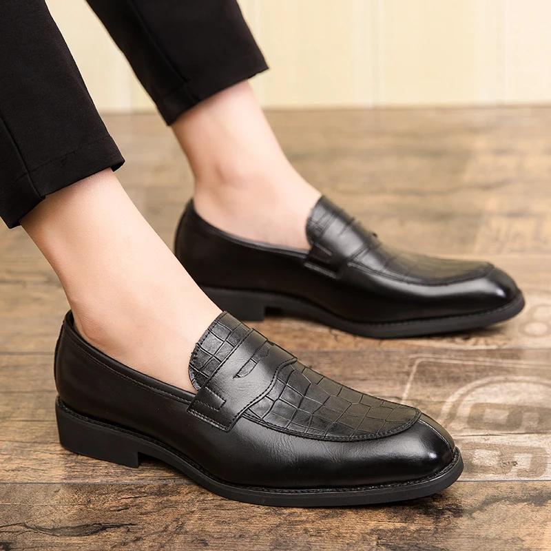 Men Casual Shoes Autumn Leather Loafers Office Dress Shoes For Men Driving Moccasins Comfortable Slip on Party Fashion Shoes Man