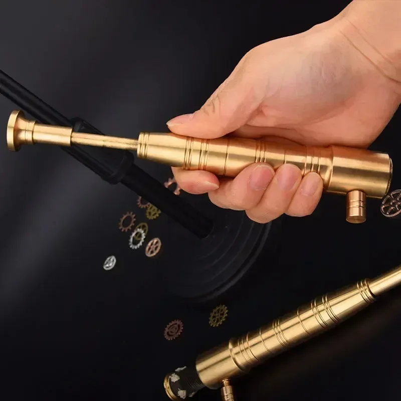 

Metal Unusual Handmade Heavy Trench Torch Kerosene Lighter Unique Ignition Method Outdoor Survival Lighters Smoking Gadgets