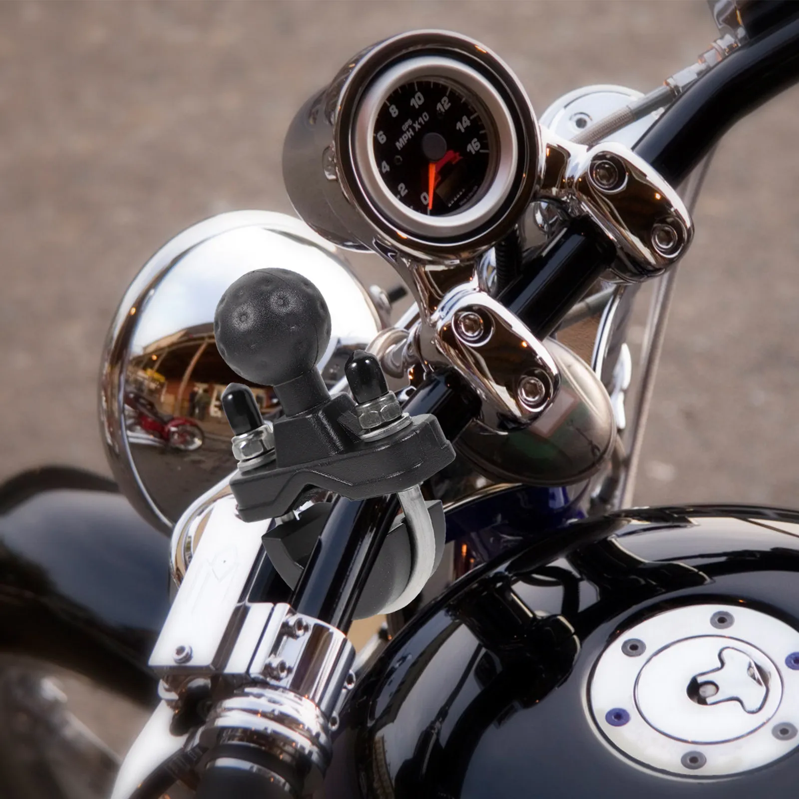 

Motorcycle Bracket Base Phone Holder Bike Mount for Handlebar M10 Ball Mount Compatible 7 15 6mm Tube Diameter Cell Phone