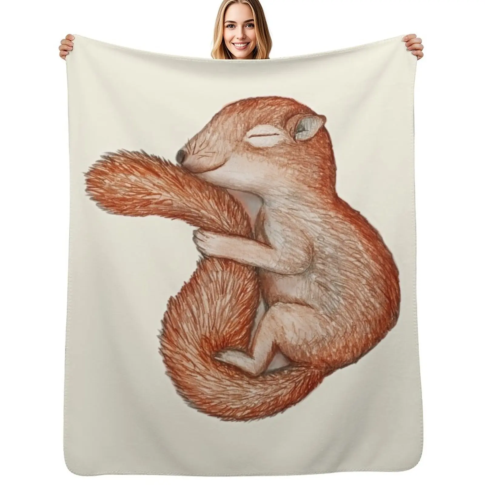 

Hibernating squirrel Throw Blanket Blankets For Sofas Thermal Blankets For Baby Flannels Blankets