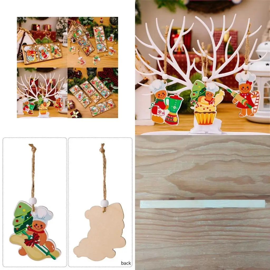 

G6KF Bright Gingerbreads Man Pendant Artistic Carved Gingerbreads Man Hanging Ornament For Festival