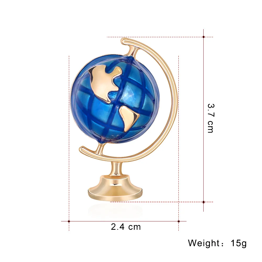 Fashion Personality Globe Planet Brooch, Versatile Oil Drip Brooch