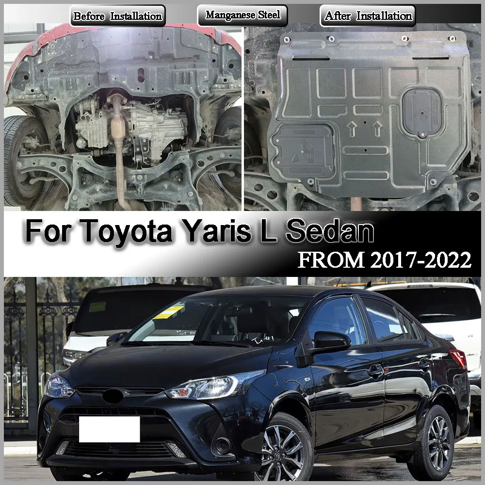 Engine Baffle Protection Plate Lower Guard manganese stell alloy Plate Engine ShieldFor Toyota Yaris L Sedan 2017-2022 1.5L
