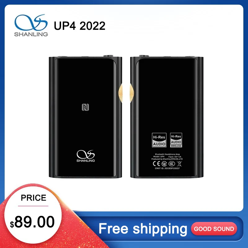 Shanling UP4 2022 Headphone Amplifier Full Format Balanced Headphone Power AMP Dual ES9219C DAC Bluetooth 5.0 Balanced Output