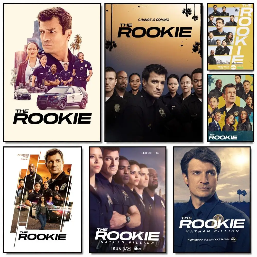 tv series T-The Rookie-E Poster Removable Wall Sticker for Home Cafe Bar Office Interior Decor