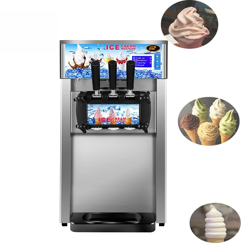 

High-quality Business Ice Cream Machine With Three Colors Desktop Yogurt Ice Cream Machine