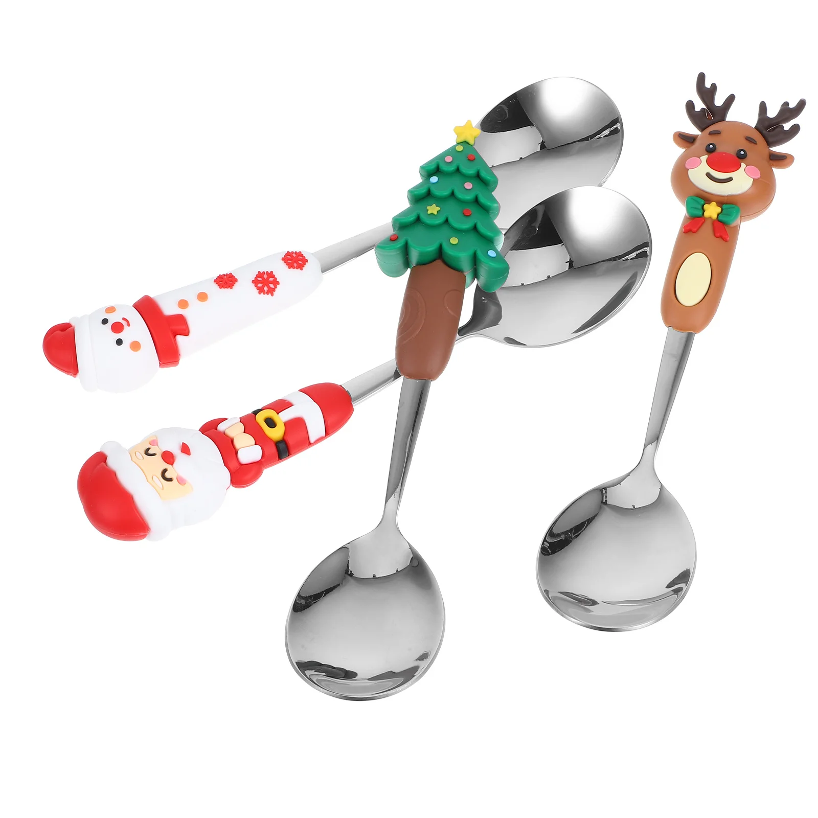 4 Stück Schokoladen-Rührlöffel Fancy Dessert Edelstahl Kaffee Mischen Niedlich