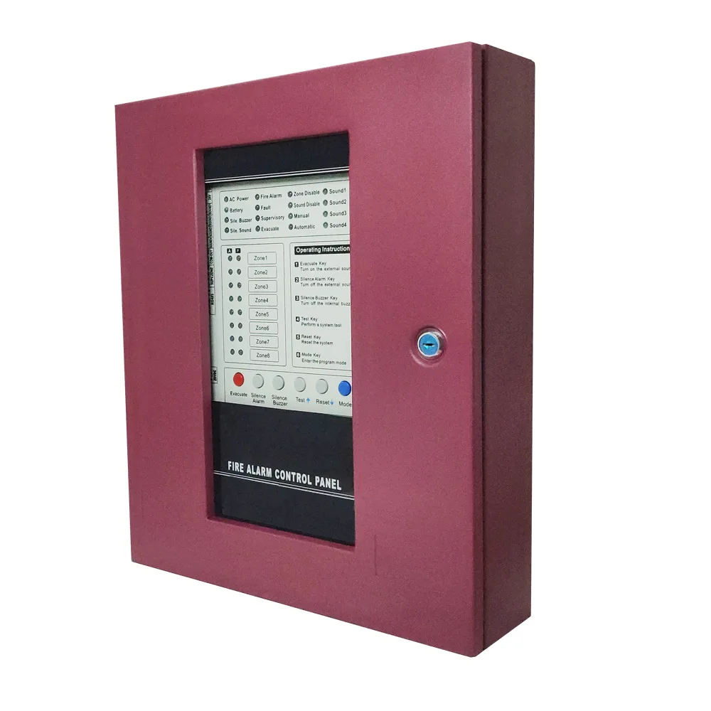 Conventional Intelligent Fighting Fire Alarm Control Panel 4/8/16 Zone For Fire Alarm System