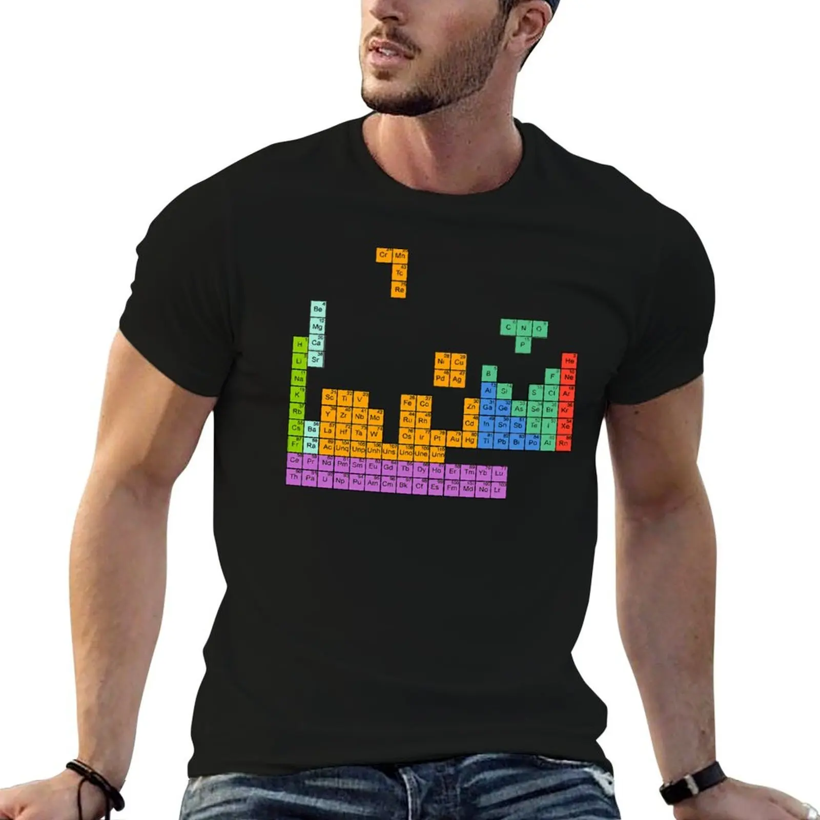 

Periodic Tetrominoes T-Shirt t shirts for man graphic vintage cotton t shirt pack T-Shirt