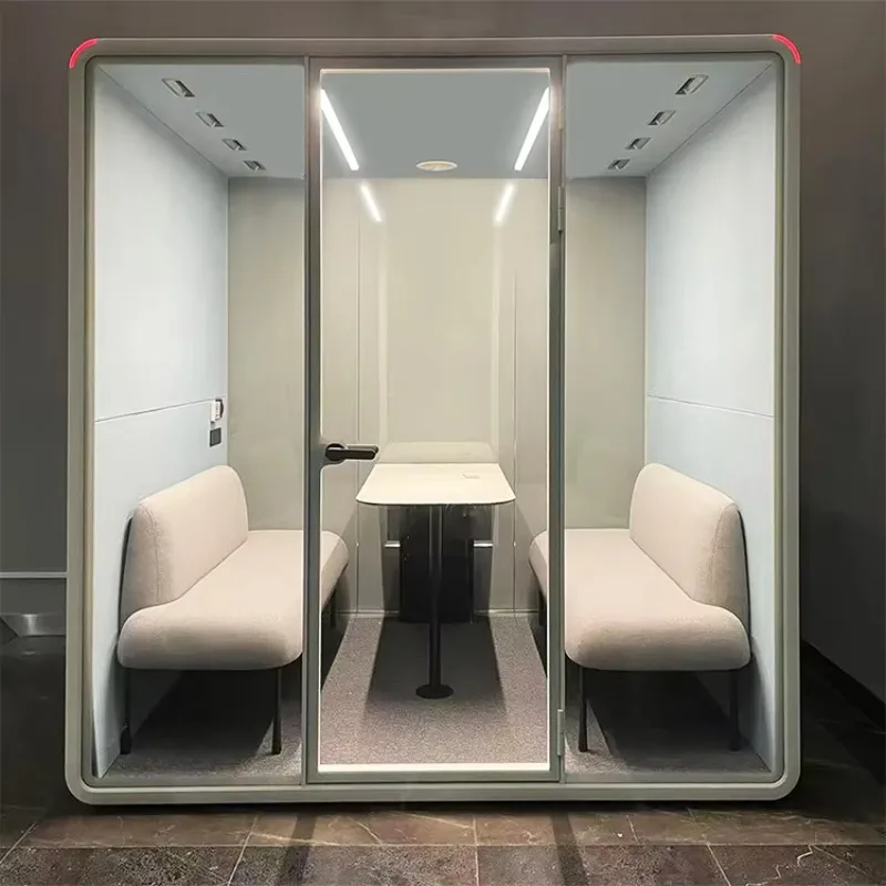 Modern Office Smart Soundproof Focus Pod Removable Sustainable Acoustic Silent Booth Interview Pod For Hall Office Meeting
