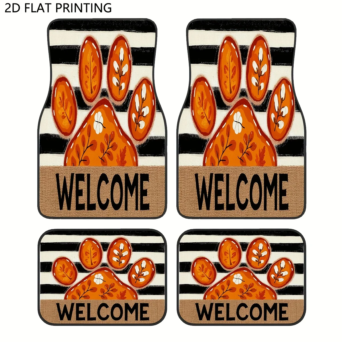2pcs/4pcs Floor Mats For Cars, Autumn Stripe Car Mats, Floor Mats, Suitable For Cars And Sedans, Gifts For Car Enthusiasts, Seda