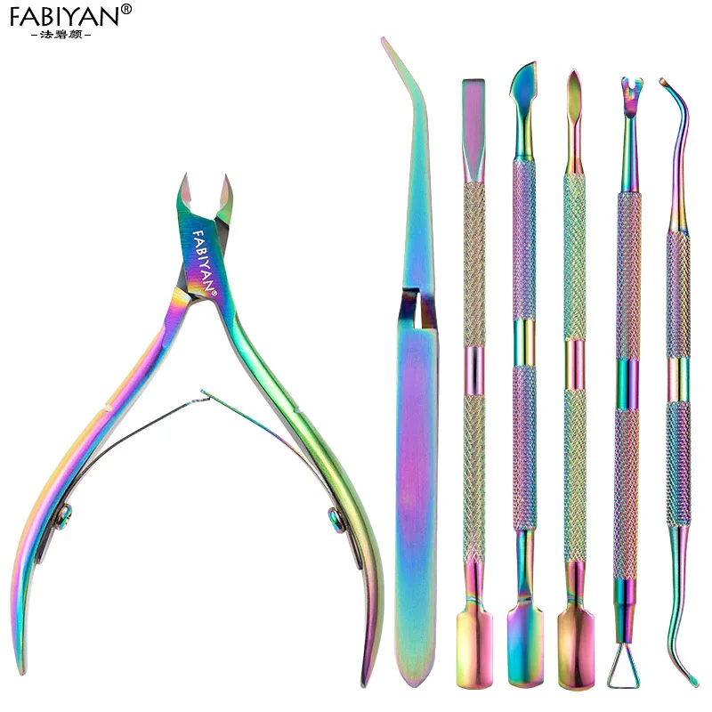 

Professional Stainless Steel Nail Cutter Scissor Nippers Muti Function Cuticle Pusher Remover Nail Care Manicure Kits