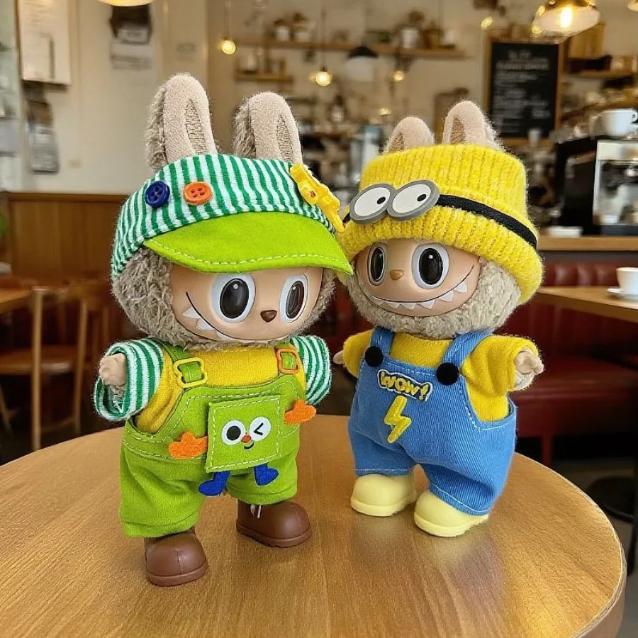 Kleidung für Labubu, süßes Plüsch-Outfit für 15 cm 17 cm große Puppen, hochwertiger Stoff, perfektes Geburtstagsgeschenk