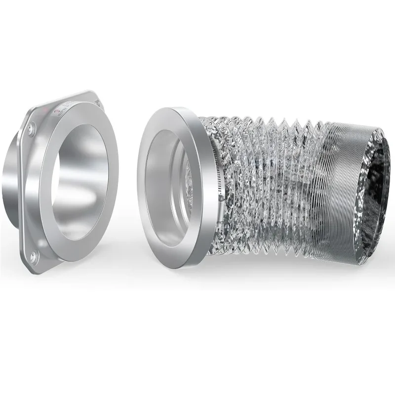 

Dryer exhaust connector 180 degrees, sealed dryer exhaust connector