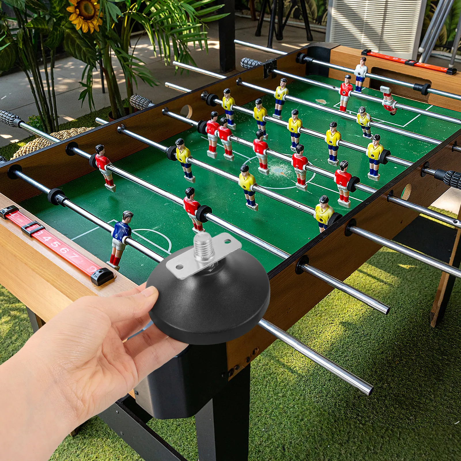 

4Pcs Adjustable Furniture Levelers Foosball Table Feet Anti Skid Swivel Design Easy Install Compatible with Hardwood Tile Carpet