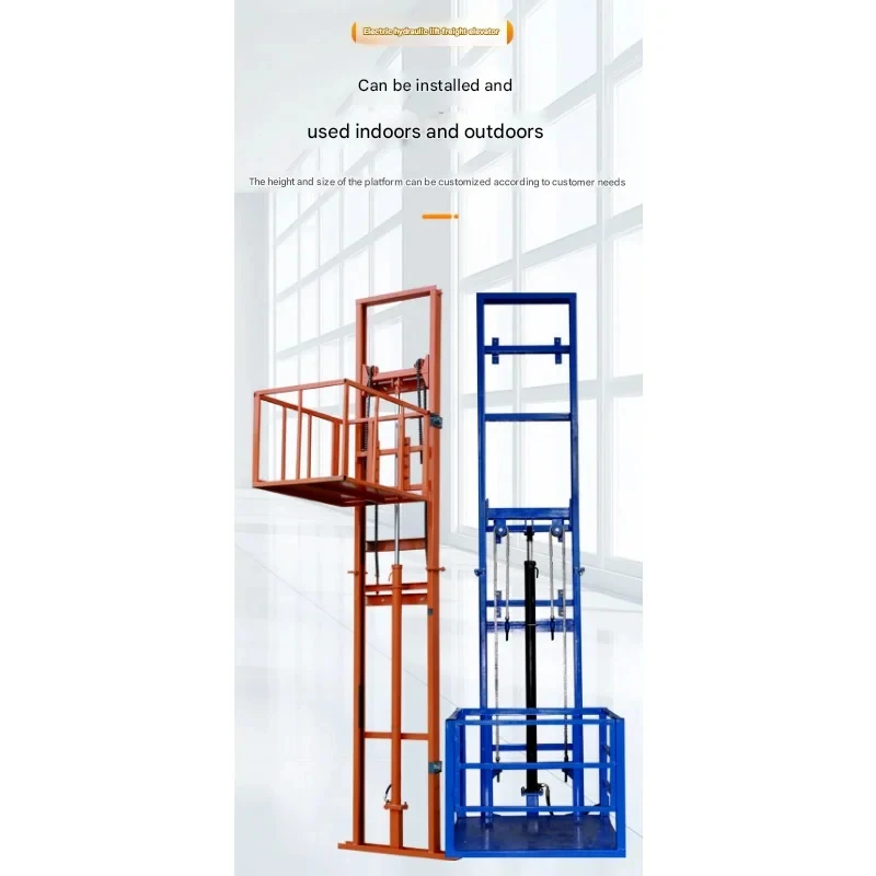 Home Lift Elevator Simple Hydraulic Platform Warehouse and Factory Freight Hoist