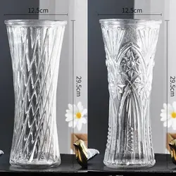 Transparent Glass Vase for Hydroponic Plants and Lucky Bamboo, Living Room Ornament