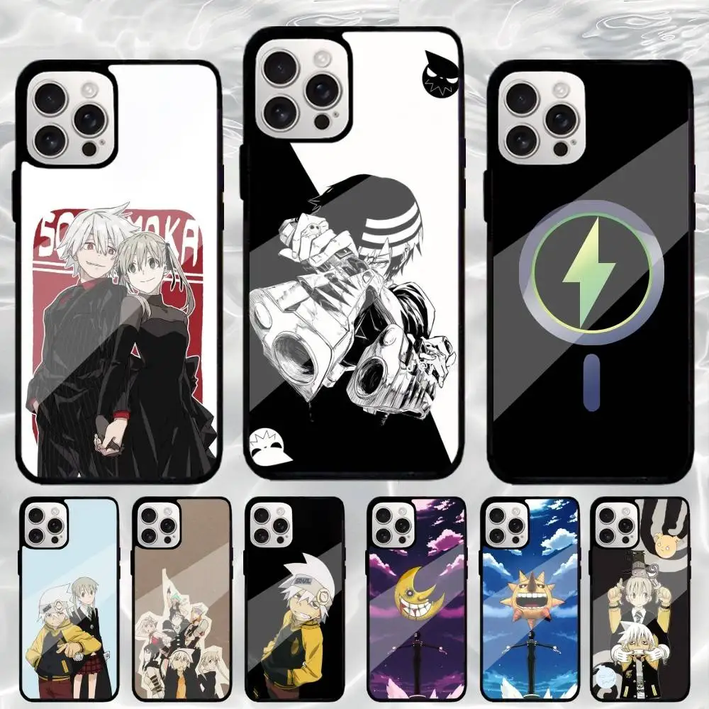 

A-Anime S-Soul E-Eater Phone Case For iPhone17,16,15,14,13,12,11 Plus,Pro Max Magnetic Magsafe Wireless Charging