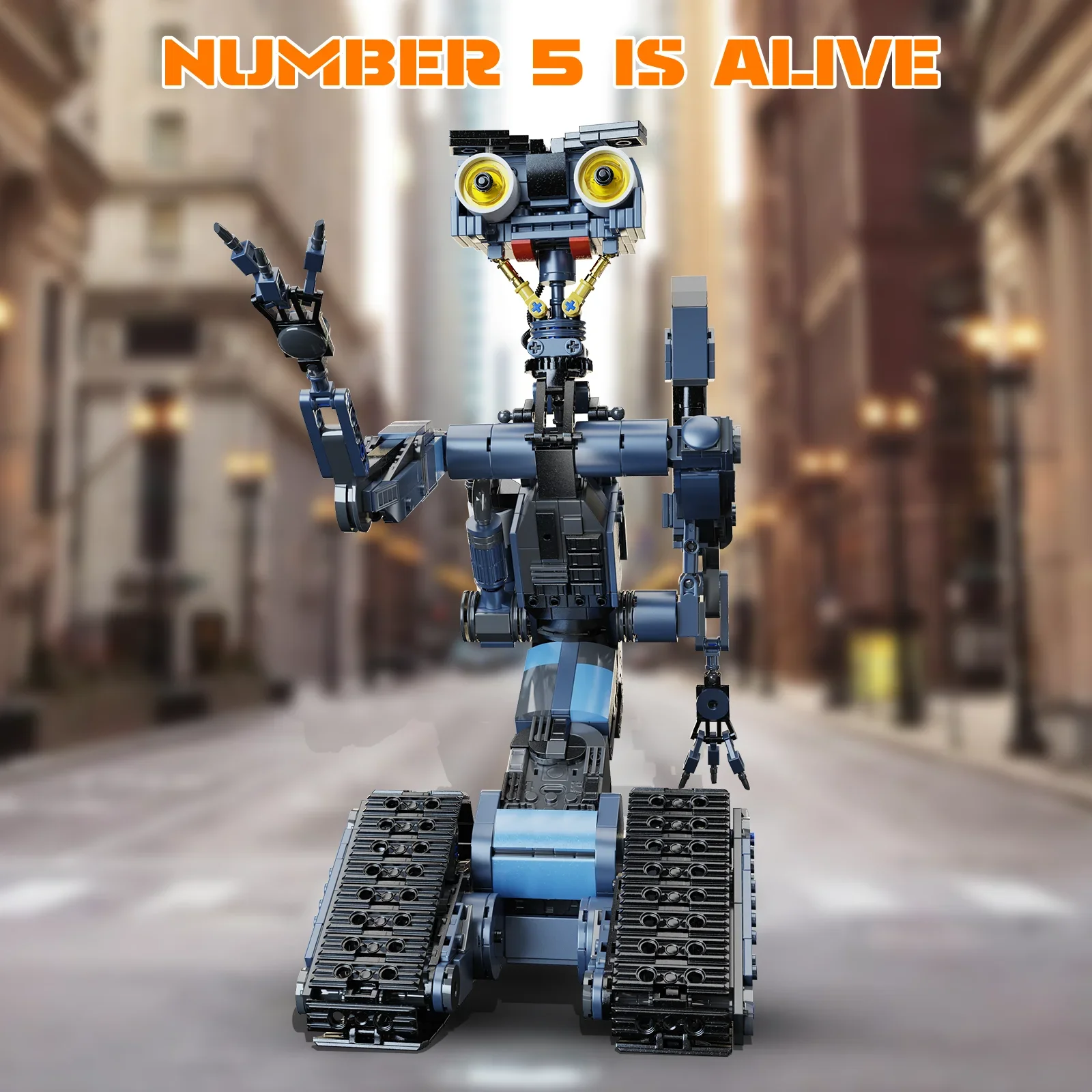 Johnny 5 Inspired Military Robot Building Blocks Set MOC Robot Model Action Figure Bricks Collectible Toys Gift For Adults Kids