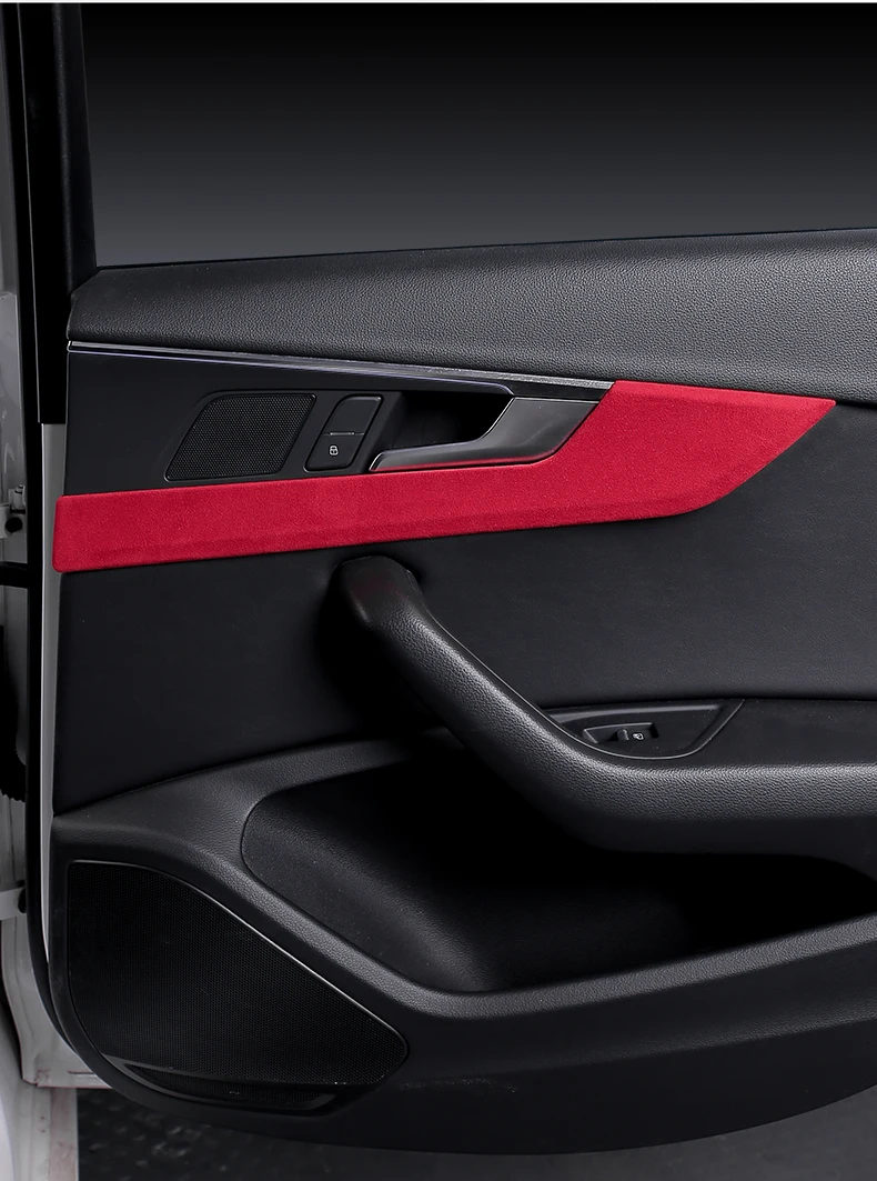 Für LHD Audi A4L B9 Limousine A4 Allroad Avant S4 A5 S5 2017 2018 2019 2020 2021 2022 2023 2024 Wildleder Leder Overlays Innen Trim – Detail 8