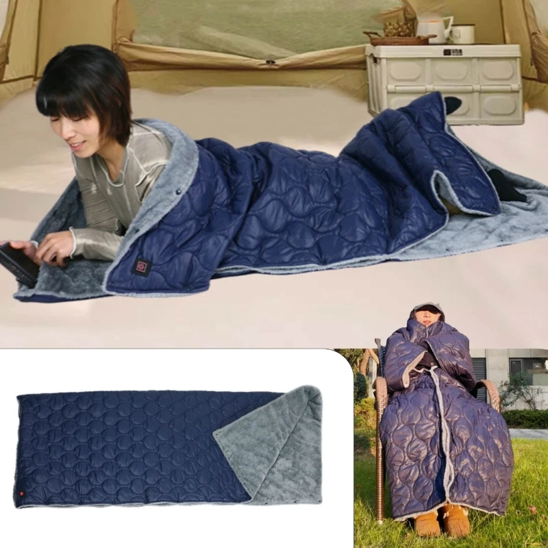 

Непроницаемое нагревательное одеяло большого размера 180x140 см с приводом от USB, 3 подхода, переносной план для кемпинга, на