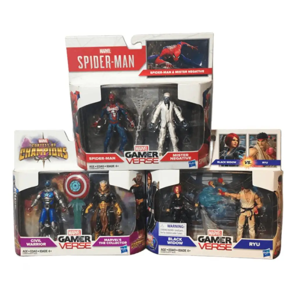 In Stock Hasbro Marvel Marvel 3.75″ Super Movable Spider-man Negative Mr. Long Civil War War Daredevil Collector Figures Kids Gi