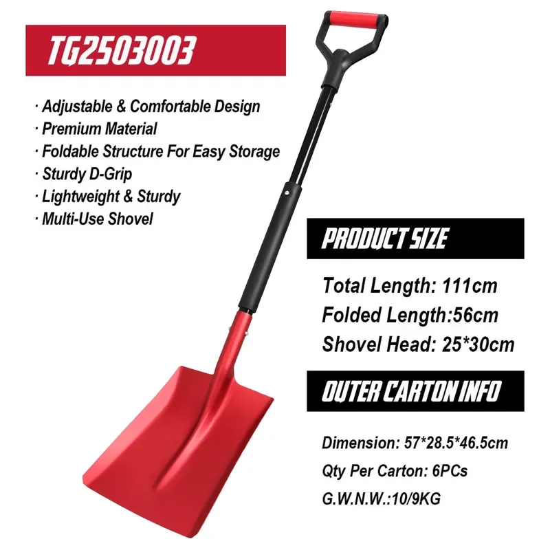 for Winslow & Ross Winter Portable Aluminum Durable Snow Shovel Multi-Purpose Strong Snow Removal Wholesale Detachable with