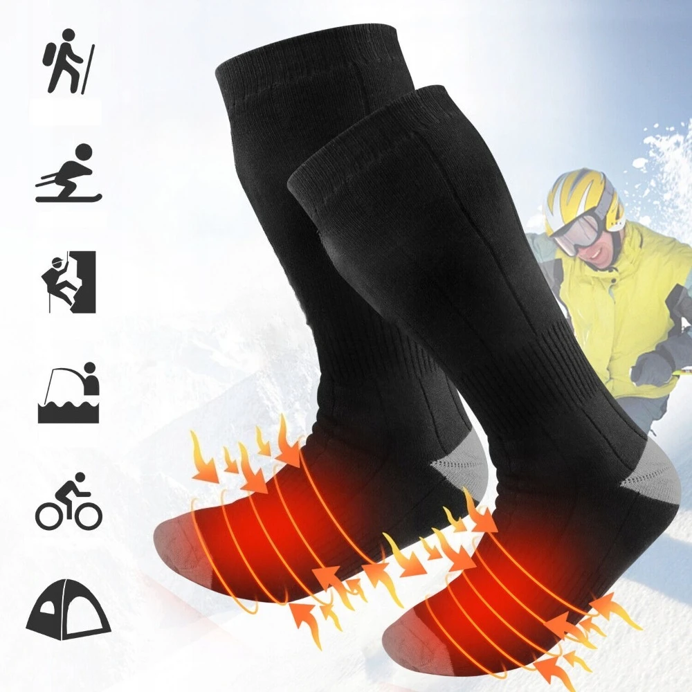Calze riscaldate, ideali per chi soffre di piedi freddi cronici, perfette per motociclismo, caccia, campeggio, escursioni, arrampicata, pesca sul ghiaccio, sci, adatte a uomini e donne.