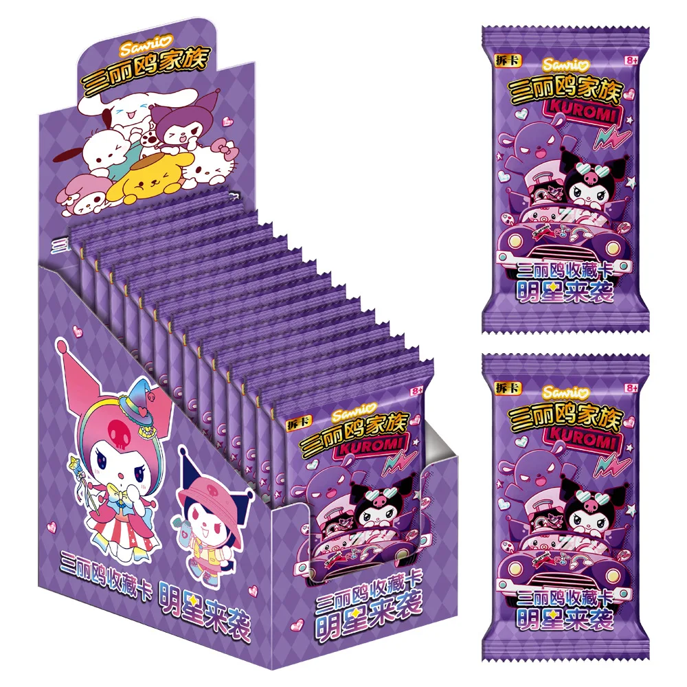 

Sanrio Kuromi Cards My Melody Cinnamoroll Trading Card Game Hello Kitty Booster Box Cartoon Collection Kids Toy Christmas Gift